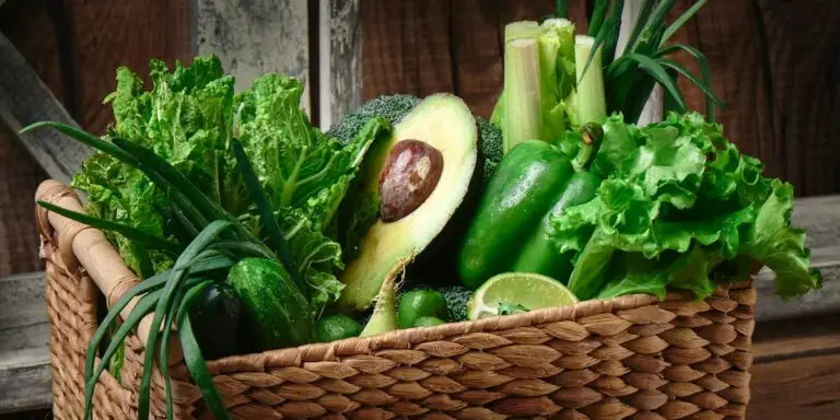 Basket of fresh greens