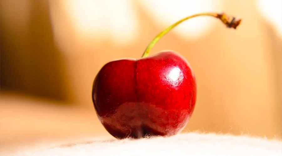 Close-up of Red Cherry Fruit