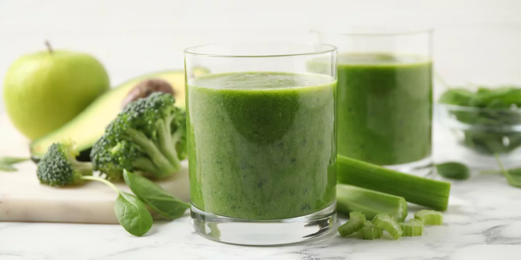Fresh Green Juice and Veggies