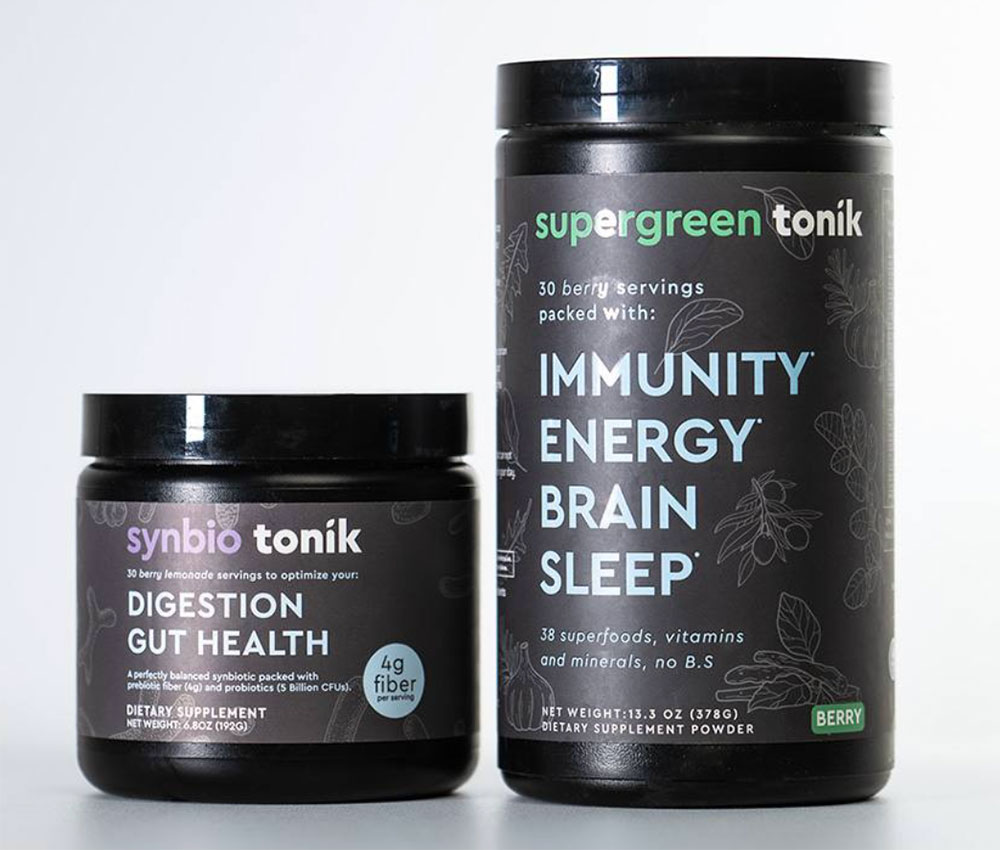 Supergreens and probiotics bundle